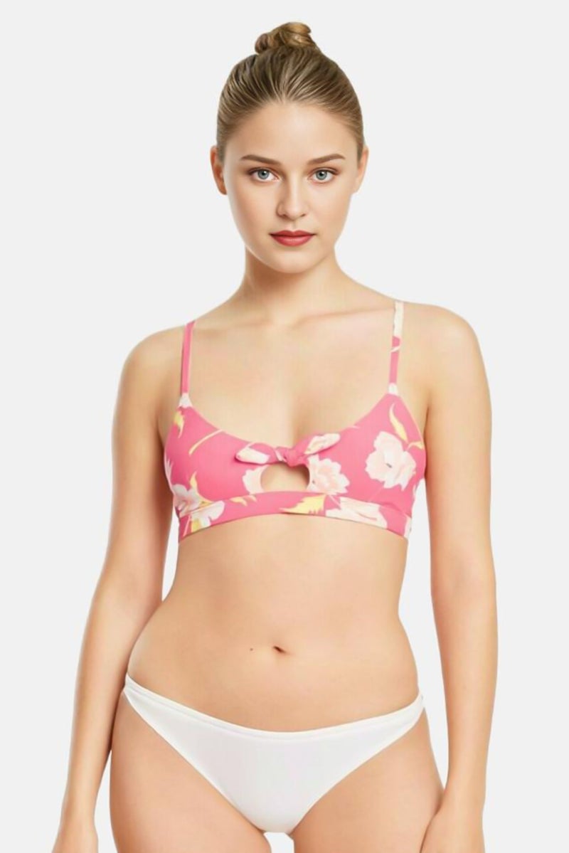 Billabong Women Floral Print Padded Bikini Top, Multicolor - Image 1