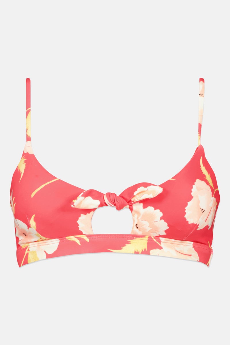 Billabong Women Floral Print Padded Bikini Top, Multicolor - Image 2