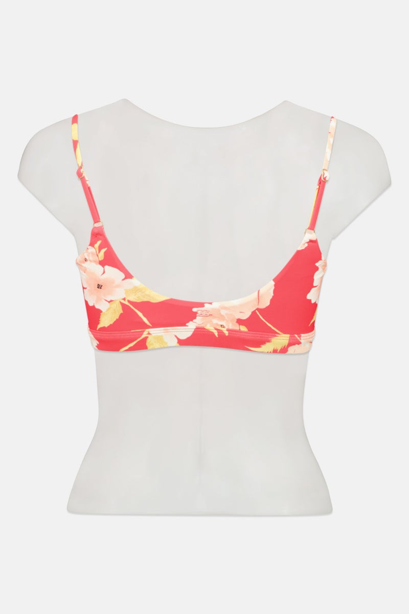 Billabong Women Floral Print Padded Bikini Top, Multicolor - Image 3