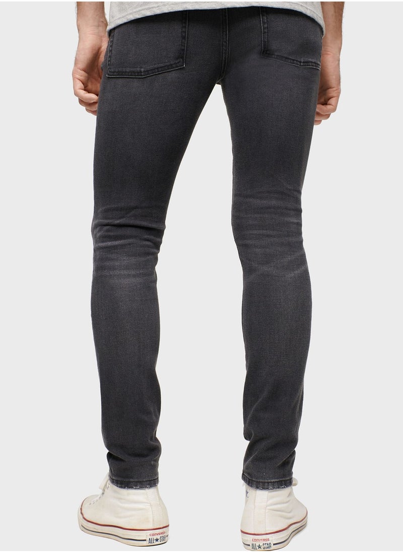 Superdry - Rinse Wash Skinny Fit Jeans - Image 1