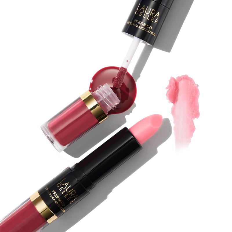 LAURA GELLER NEW YORK Prep-n-Go 2-in-1 Lip Scrub and Lip Oil Tint, Lip Hydrating Oil and Exfoliator, Rush Hour - Image 3