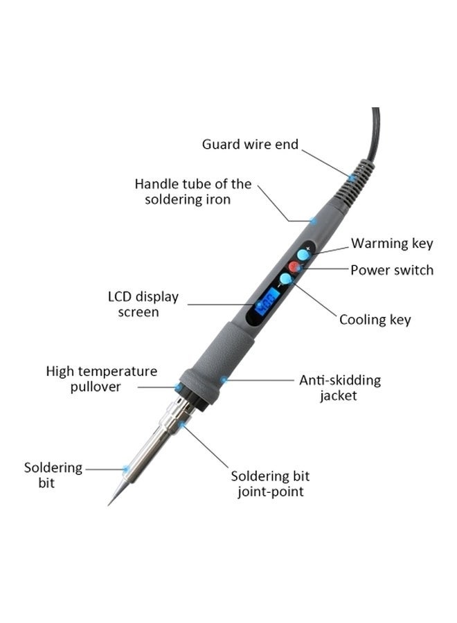 NIBEMINENT Digital Electric Soldering Iron Grey/Black - Image 5
