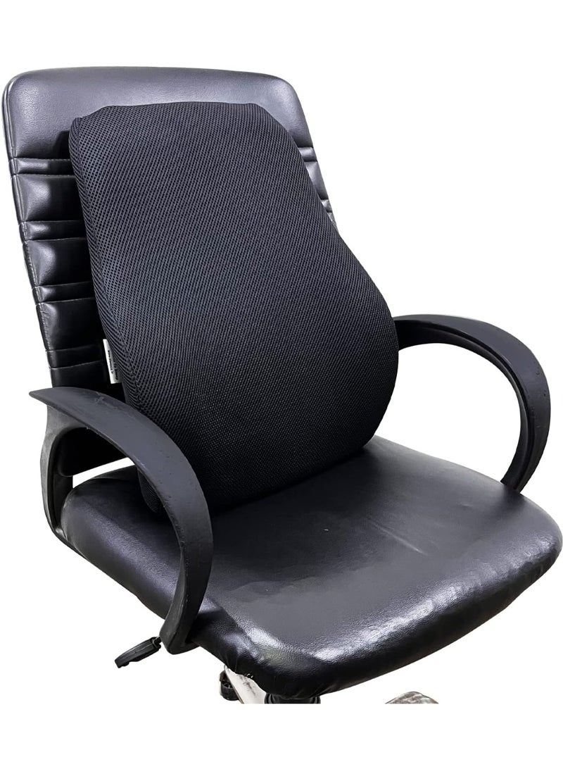 Memory Foam Lumbar Support Cushion with Cooling Gel, Ventilated Back Support Pillow for Office Chair, Car Seat & Home, Ergonomic Lower Back Cushion for Comfortable Sitting - Image 4