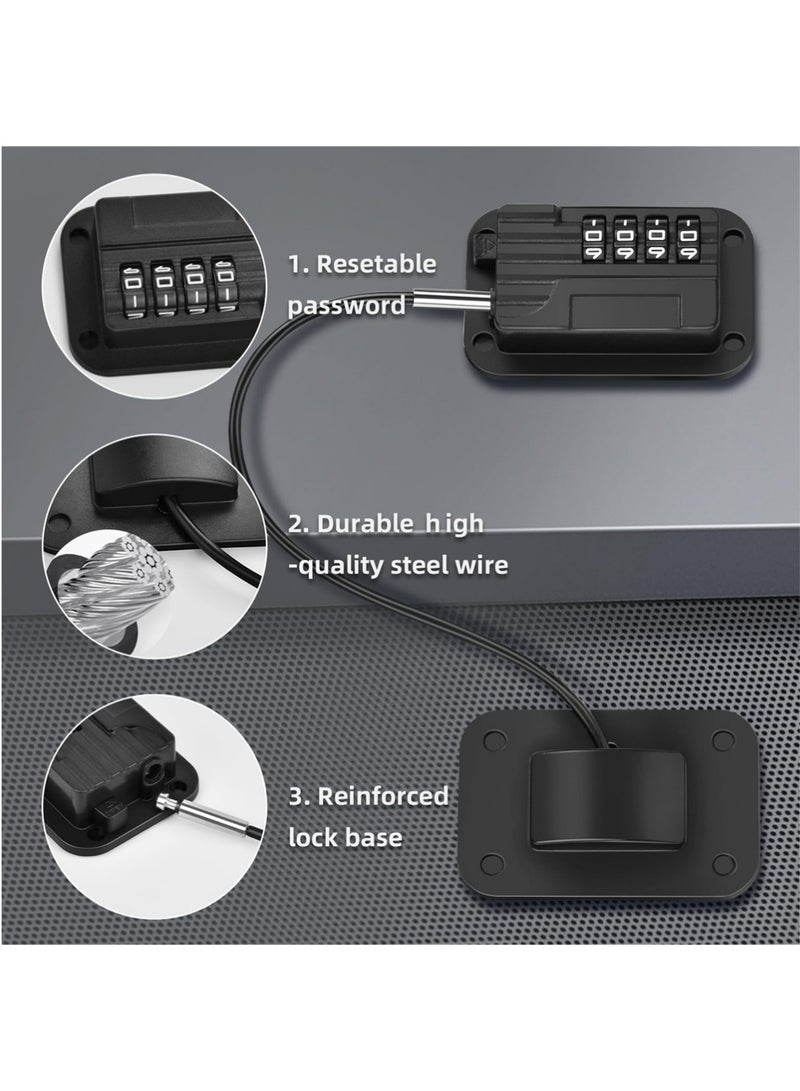 Refrigerator Lock - Upgraded Combination Lock for Kids' Safety, Black - Image 2
