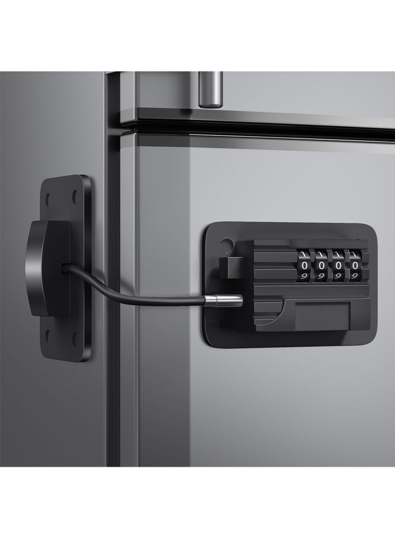 Refrigerator Lock - Upgraded Combination Lock for Kids' Safety, Black - Image 1