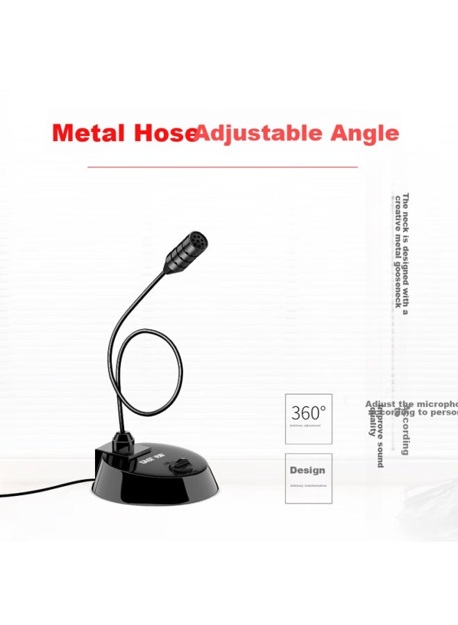SAST Xianke Microphone, Computer Gooseneck Microphone, Wired Desktop Computer Laptop, Desktop Online Class, Video Conference, Gaming, Voice Recording Round Hole 039 - Image 2
