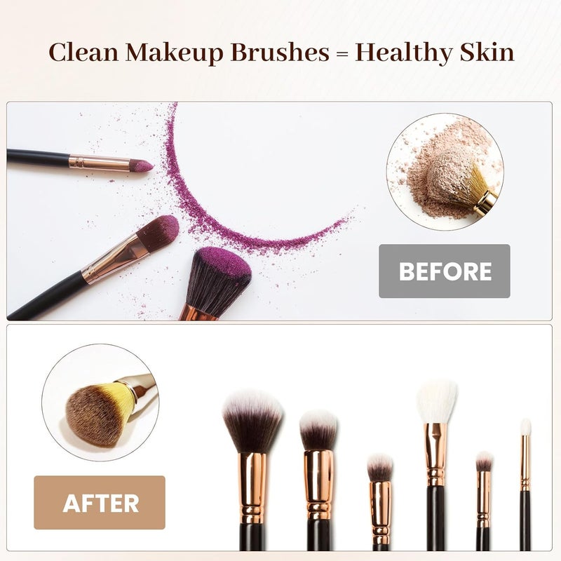 RICRIS Electric Makeup Brush Cleaner and Dryer Machine - Super Fast Clean and Dry Make Up Brushes - Automatic Cosmetic Brush Spinner Washer Tools - Image 4