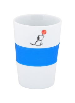 بيج ديزاين بيج ديزاين دوجز ديزاين كوب سيراميك 500 مل، أبيض/أزرق  - Image 1