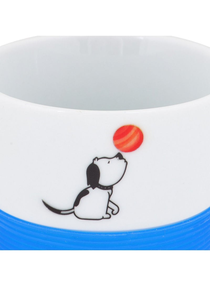 Biggdesign Biggdesign Dog Design Ceramic Mug 500 ML, White and Blue - Image 3