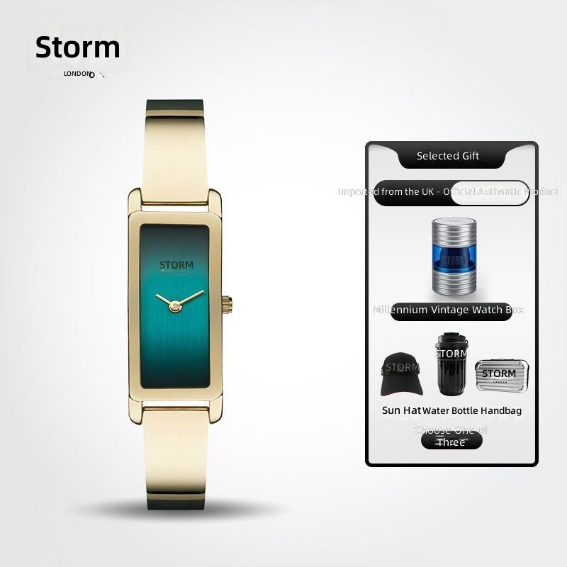 STORM British Imported LAILA Series Green Dial Women's Quartz Watch with Gold Bracelet - Image 2