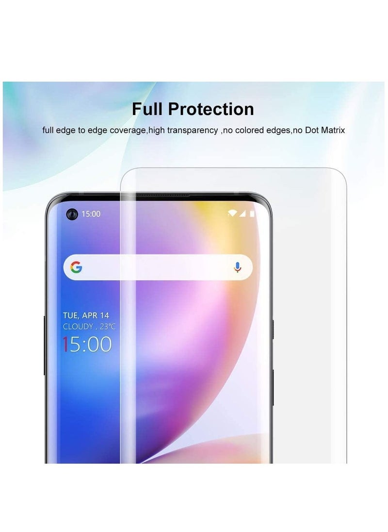 LEDIN - OnePlus 8 UV Liquid Curved Full Glue Tempered Glass Screen protector for OnePlus 8 - Image 1