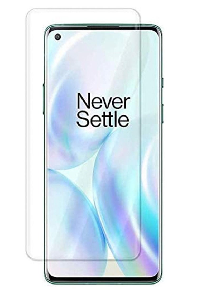 LEDIN - OnePlus 8 UV Liquid Curved Full Glue Tempered Glass Screen protector for OnePlus 8 - Image 1