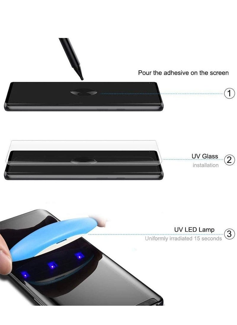 LEDIN - OnePlus 8 UV Liquid Curved Full Glue Tempered Glass Screen protector for OnePlus 8 - Image 1