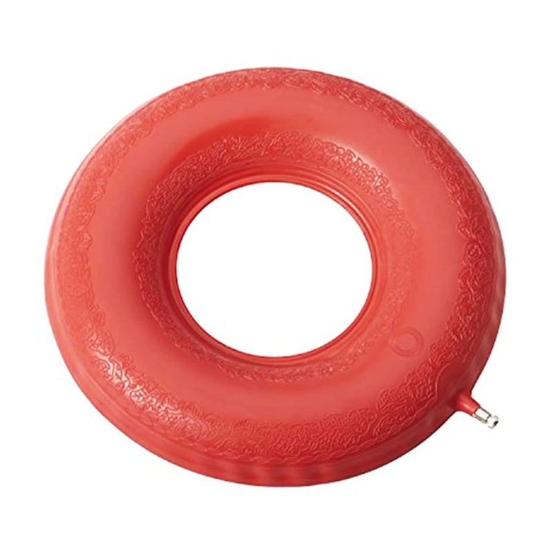 DMI Inflatable Ring Donut Seat Cushion Pillow for Hemorrhoid Pregnancy and Tailbone Pain Red 18 in - Image 1