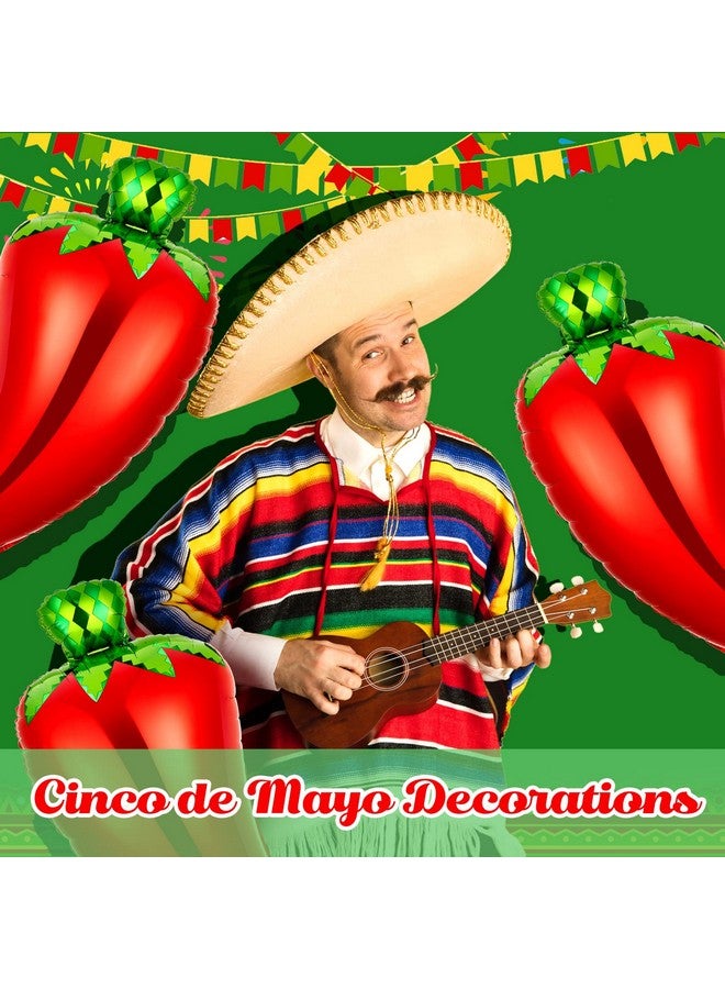 Lewtemi 12 Pcs Chili Cook Off Balloons Decorations Novelty Inflatable Chili Balloons Chili Shaped Foil Balloon Chili Pepper Decorations For Mexican Fiesta - Image 5