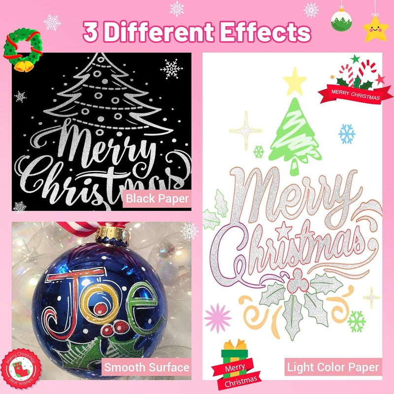 AKARUED Outline Markers for Teens & Tween Girls, Shimmer Metallic Glitter Marker, 12 Cool Pen for Doodling Drawing, Trendy Cute Arts Crafts Supplies & Stocking Stuffers for Teenage  Girls - Image 3