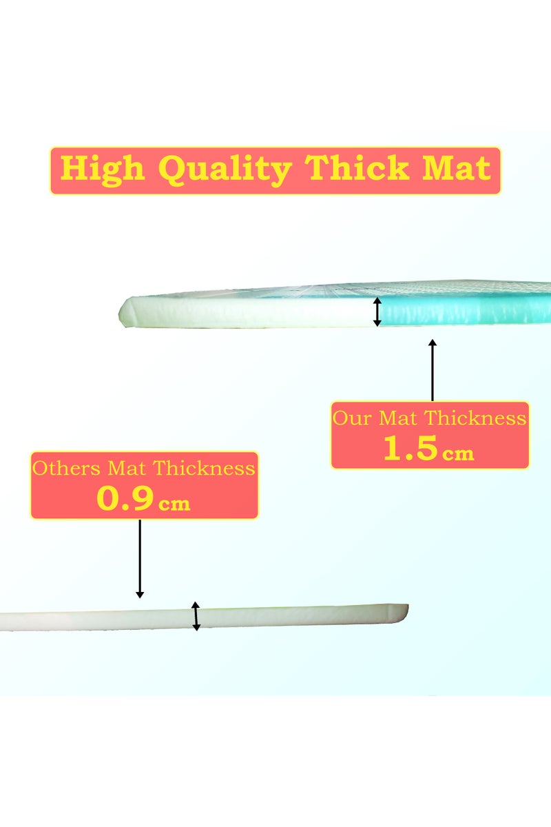 ماماتونس سجادة لعب للأطفال كبيرة الحجم 200 × 180 × 1.5 سم، مصنوعة من إسفنج سميك للغاية ومقاوم للماء، سجادة زحف مزدوجة الجوانب للأطفال، سجادة أرضية غير سامة - Image 5