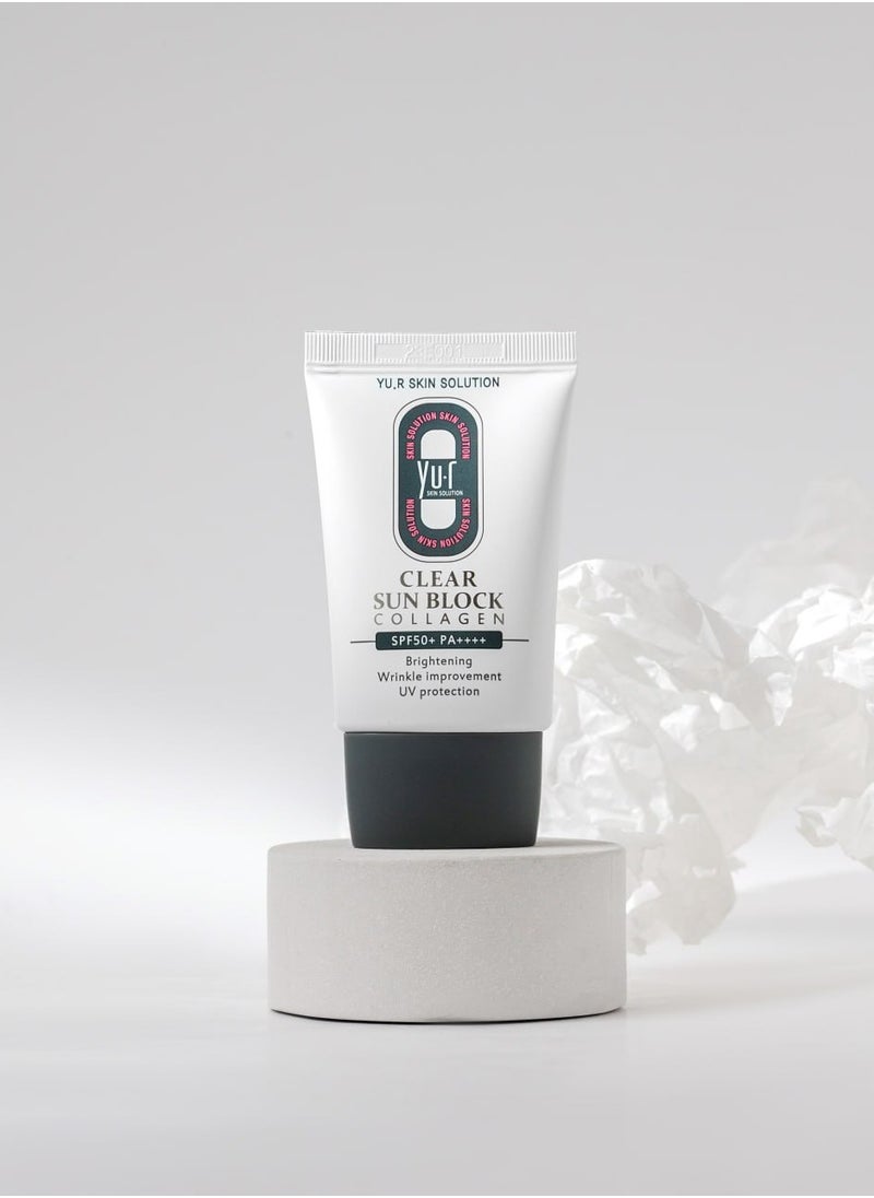 YU.R SKIN SOLUTION YuR Clear Sun Block Collagen SPF50+++  - Image 1