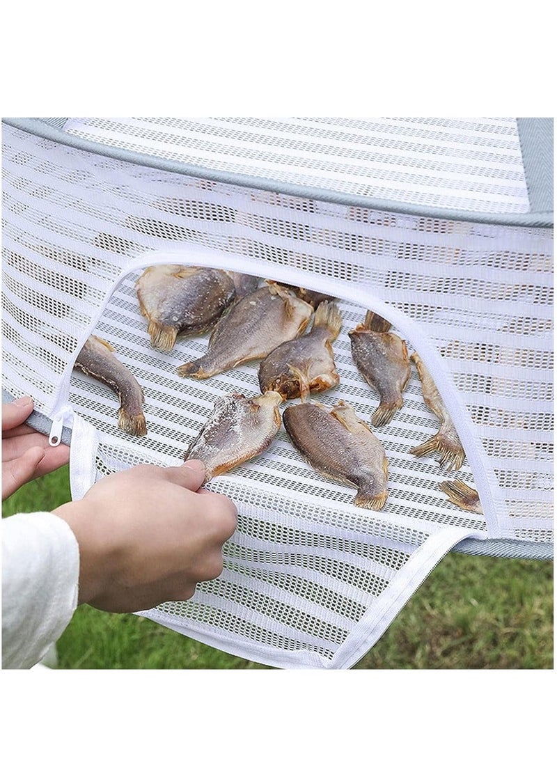 Y&D - Herb Drying Rack 2-Layer 2-Feet Hanging Mesh Net Dryer Collapsible with S-Shape Zippers Pothook Carabiner and Storage Pouch for Hydroponics Flowers Buds Fruits Seafoods Clothes - Image 1