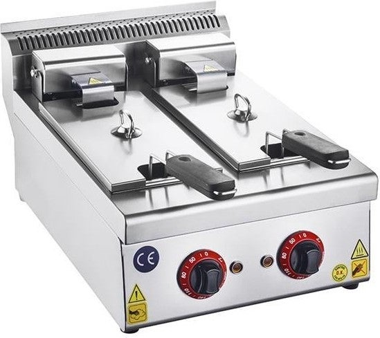 CSA Inox Karacasan Industrial Snack Series 3+3 Liter Electric Fryer 
