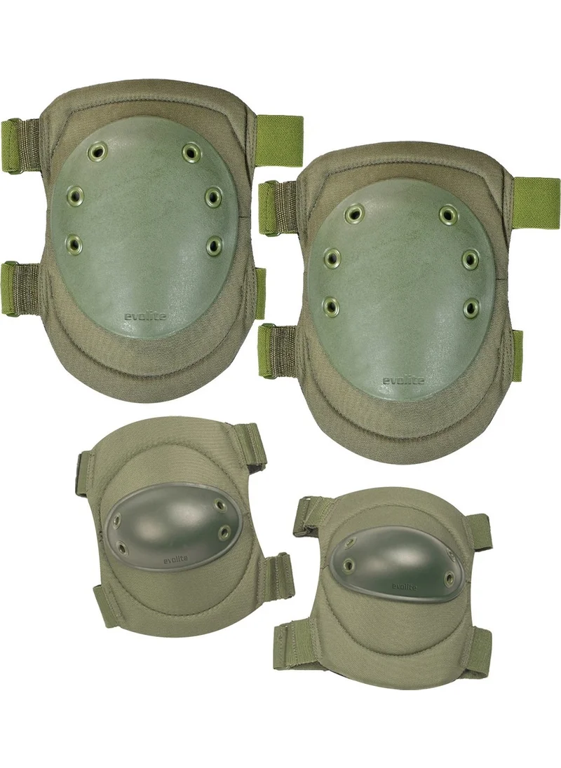 Evolite Knee and Elbow Support Set - Khaki