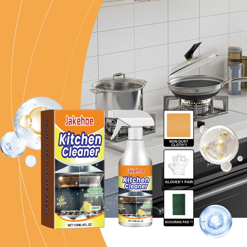 Jakehoe Oil Stain Cleaner Mild Cleaner For Kitchen Range Hoods, Stoves, And Sink Oil Stains And Dirt - Image 2