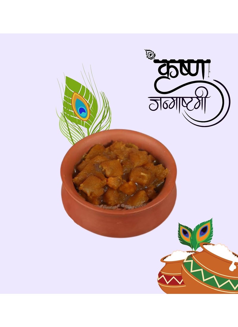 Terra Charms Terra Charms Clay Handi for Handi of Krishna A Clay Tribute to Janmashtamis Joy Clay Pot Serving Pot Hand Craft Handi for Making Makhan Mishri Bhog Parsadm 1L Capacity  - Image 5
