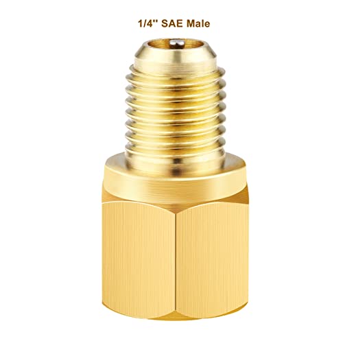 Aupoko محول مضخة فراغ R1234YF، محول خزان المبرد إلى R12، محول أنثوي 1/2’’ إلى ذكر 1/4’’ SAE، يناسب نظام المبرد R1234yf إلى R12 - Image 3