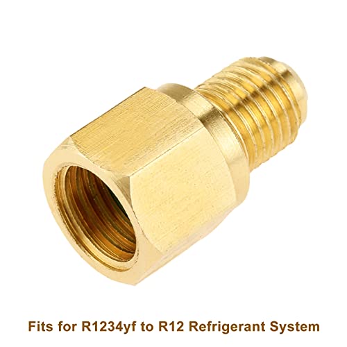 Aupoko محول مضخة فراغ R1234YF، محول خزان المبرد إلى R12، محول أنثوي 1/2’’ إلى ذكر 1/4’’ SAE، يناسب نظام المبرد R1234yf إلى R12 - Image 5