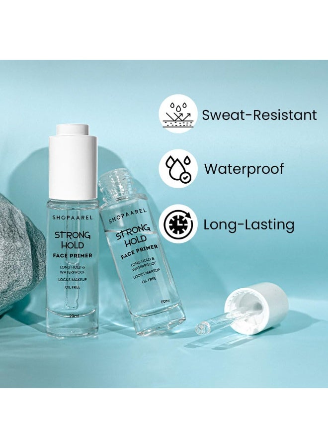Shopaarel Strong Hold Face Primer Long Hold & Waterproof, Matte Finish, Locks Makeup Oil Free - Clear, 20ml - Image 2