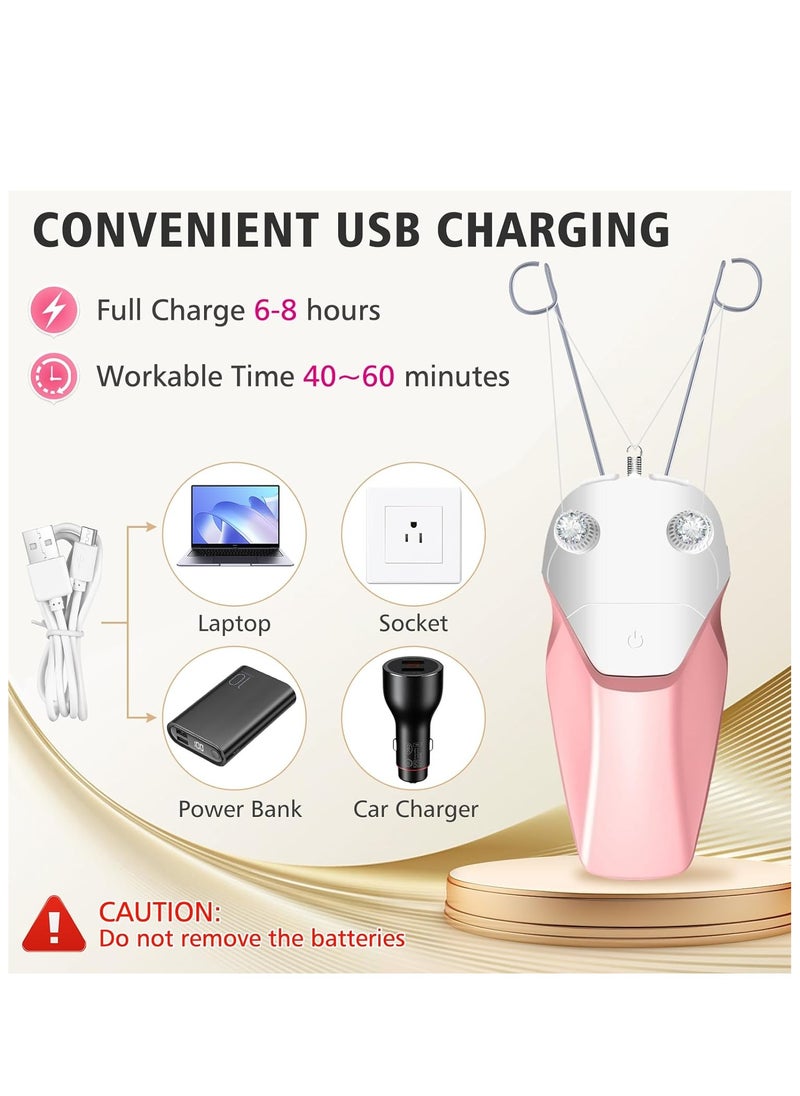 Facial Threading Hair Removal for Women, USB Rechargeable Electric Hair Removal Device - Threading Epilator Face Razors for Women, Chin, Lipo, Arms, Legs, Cotton Thread Included - pzsku/ZB00AB2E66A81F48528BCZ/45/_/1719913422/8ea22eb6-2c3a-447f-a1ec-42f8f3c0e01b