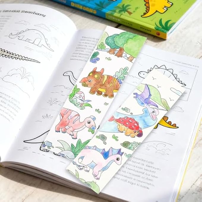 3-PACK WATER COLORING BOOKS FOR KIDS AGES 2-8 - OCEAN, ANIMALS, DINOSAUR THEMES, PAINT WITH WATER BOOKS, TRAVEL ESSENTIALS ACTIVITIES, CREATIVE ARTS CRAFTS FOR TODDLERS BOYS GIRLS - Image 2