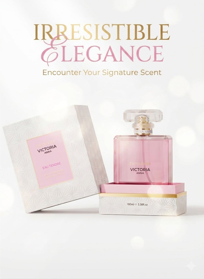 VICTORIA ANNA Encounter Perfume for Women 100ml | Romantic Sweet Fruity Floral EDT | Elegant Raspberry & Praline Fragrance Gift - Image 2