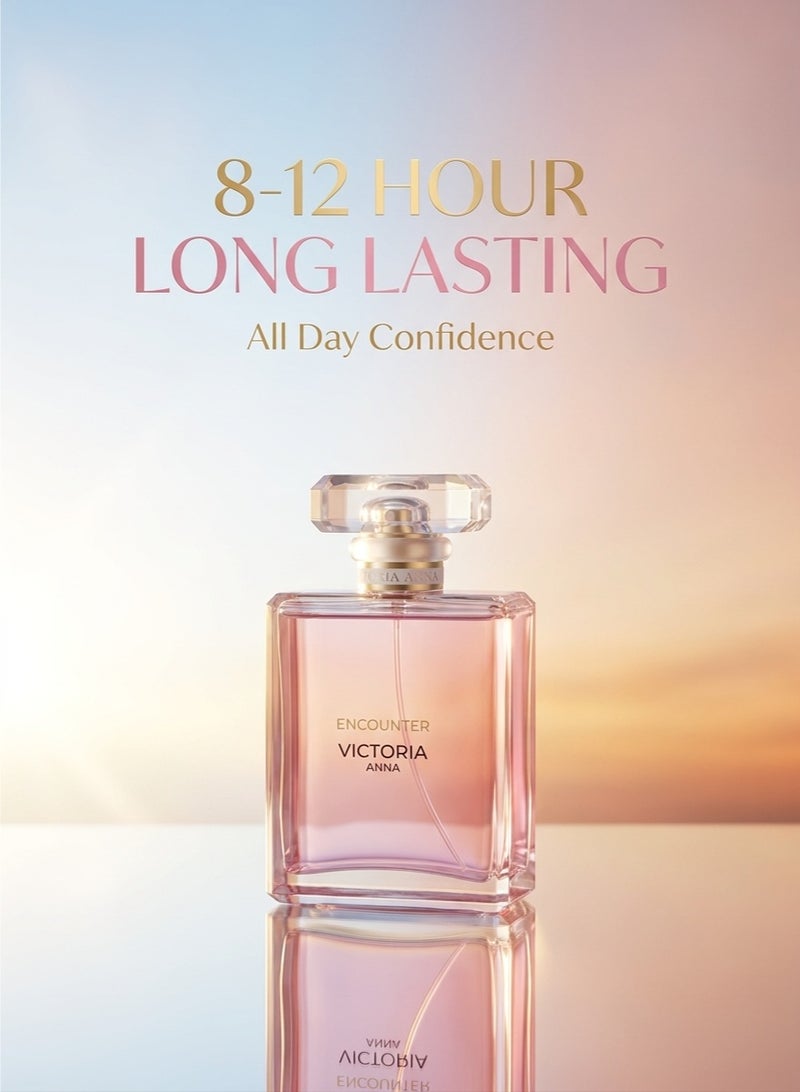 VICTORIA ANNA Encounter Perfume for Women 100ml | Romantic Sweet Fruity Floral EDT | Elegant Raspberry & Praline Fragrance Gift - Image 5