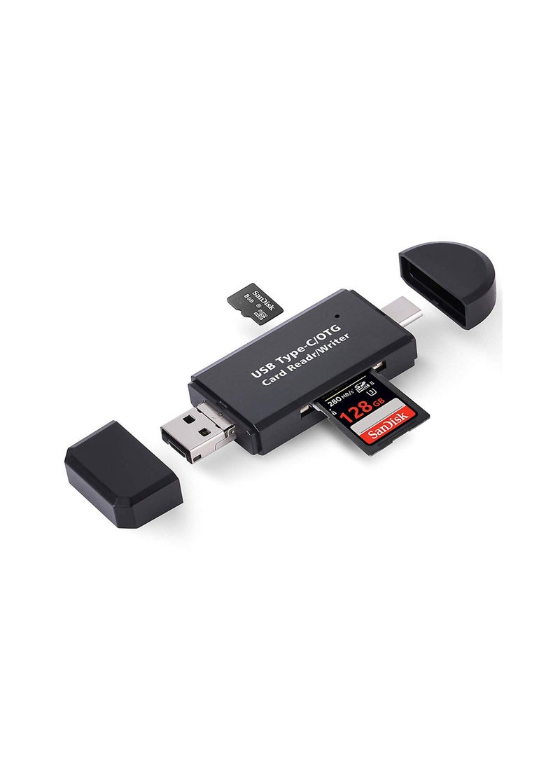 Y&D Memory Card Reader, 3-in-1 Micro USB OTG Adapter and 2.0 Portable Reader for SDXC, SDHC, SD, MMC, SDXC UHS-I Cards - Image 1