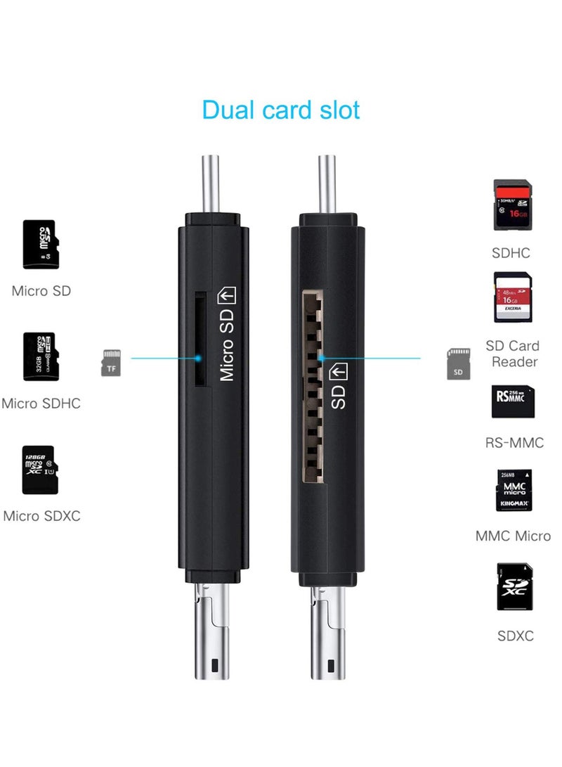 Y&D Memory Card Reader, 3-in-1 Micro USB OTG Adapter and 2.0 Portable Reader for SDXC, SDHC, SD, MMC, SDXC UHS-I Cards - Image 3