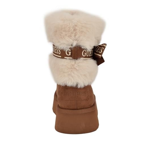 Guess Women's DENLA Ankle Boot, Medium Brown 210, 7 - Image 3