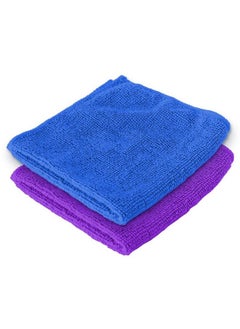 Kuber Industries Face Towel | Microfiber Hand Towel | Antibacterial Face Towel | Hair & Face Towel For Man | 400 Gsm Towel | Shxs.. | Shxs40602 | Pack Of 2 | Blue & Purple  - Image 1