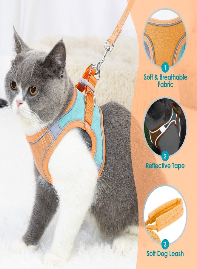 BITTZOOT Cat Harness and Lead Set, Escape Proof & Reflective Kitten Vest for Walking and Traveling, Step in Harnesses with Lightweight Soft Mesh （Medium - Image 2