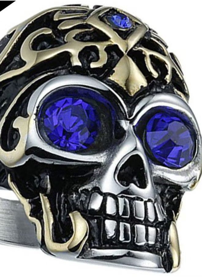 Genuine stainless steel ring jewelry for men fashion biker skull  rings
