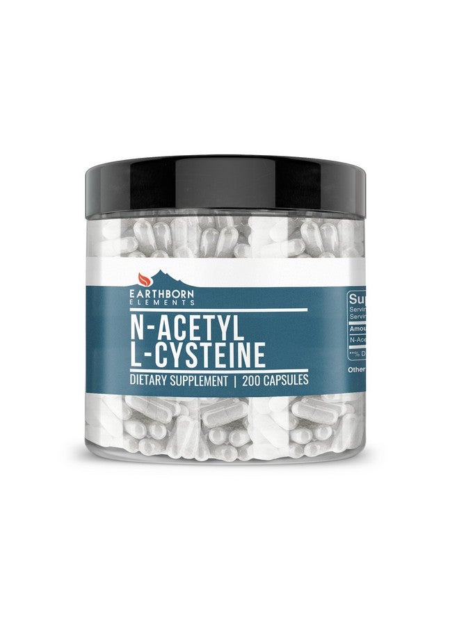 Earthborn Elements NAC N-Acetyl L-Cysteine 200 Capsules, Pure & Undiluted, No Additives - Image 1