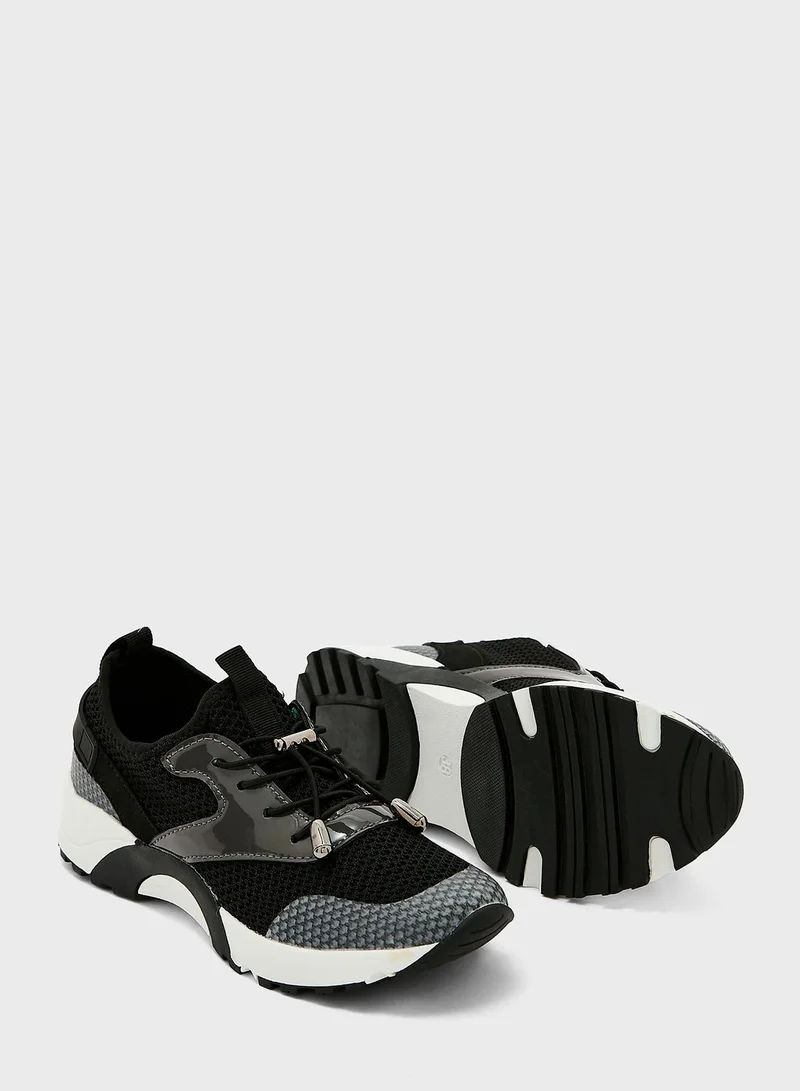 Ginger Knit Detail Toggle Sneaker
