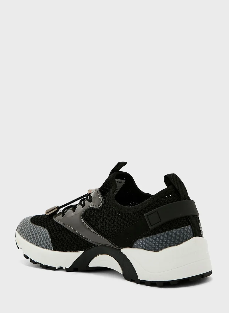 Ginger Knit Detail Toggle Sneaker