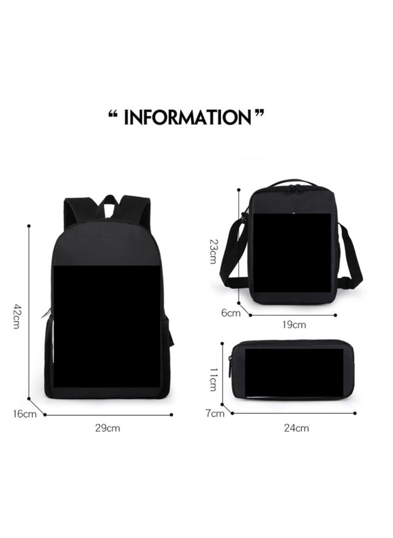 Generic - Cartoon anime backpack for primary and secondary school students, large capacity casual lightweight backpack, cartoon shoulder bag, pencil case, pencil case, and pencil case - Image 1