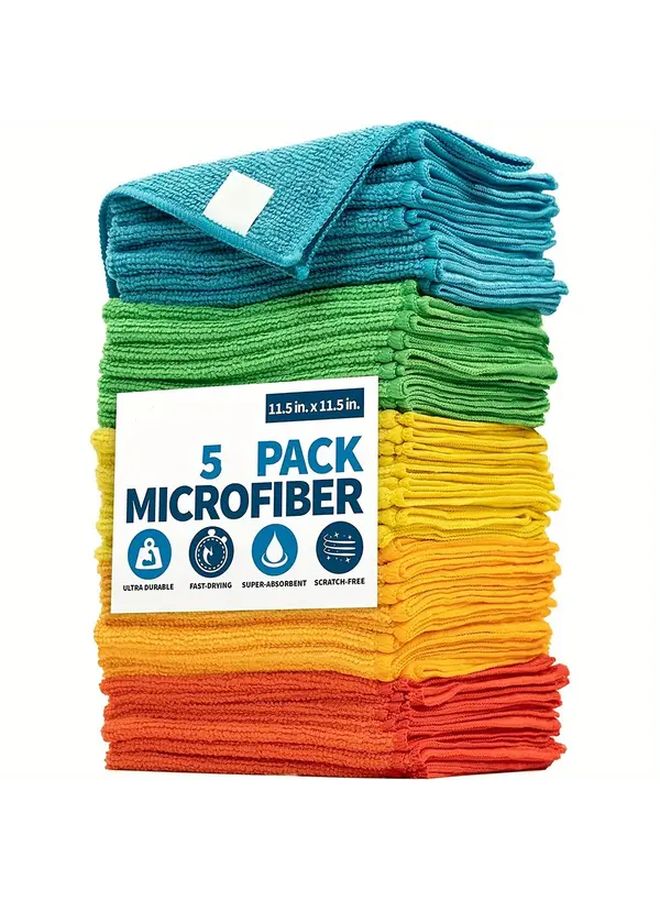 Random Color Microfiber Cleaning Cloth Absorbent Towel For Kitchen Bathroom - Image 1
