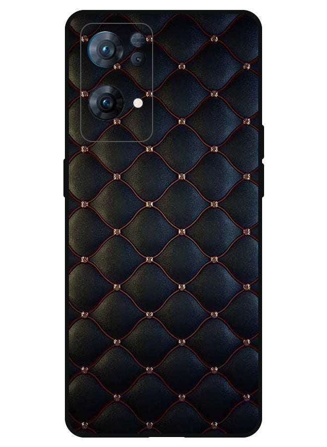 Theodor Protective Case Cover For OPPO Reno 7 PRO 5G   Stappers On Black Cloth Pattern - Image 1