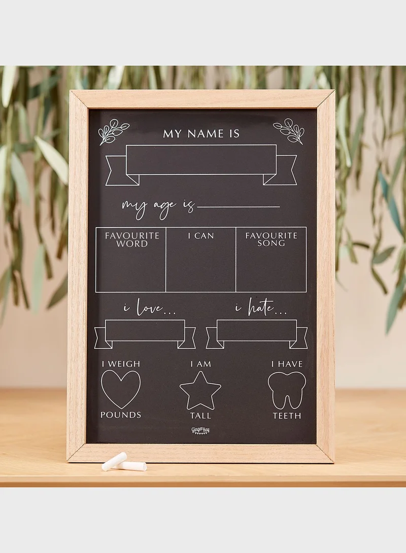 Ginger Ray Chalkboard Milestone Tracker