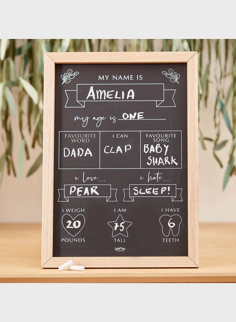 Ginger Ray Chalkboard Milestone Tracker