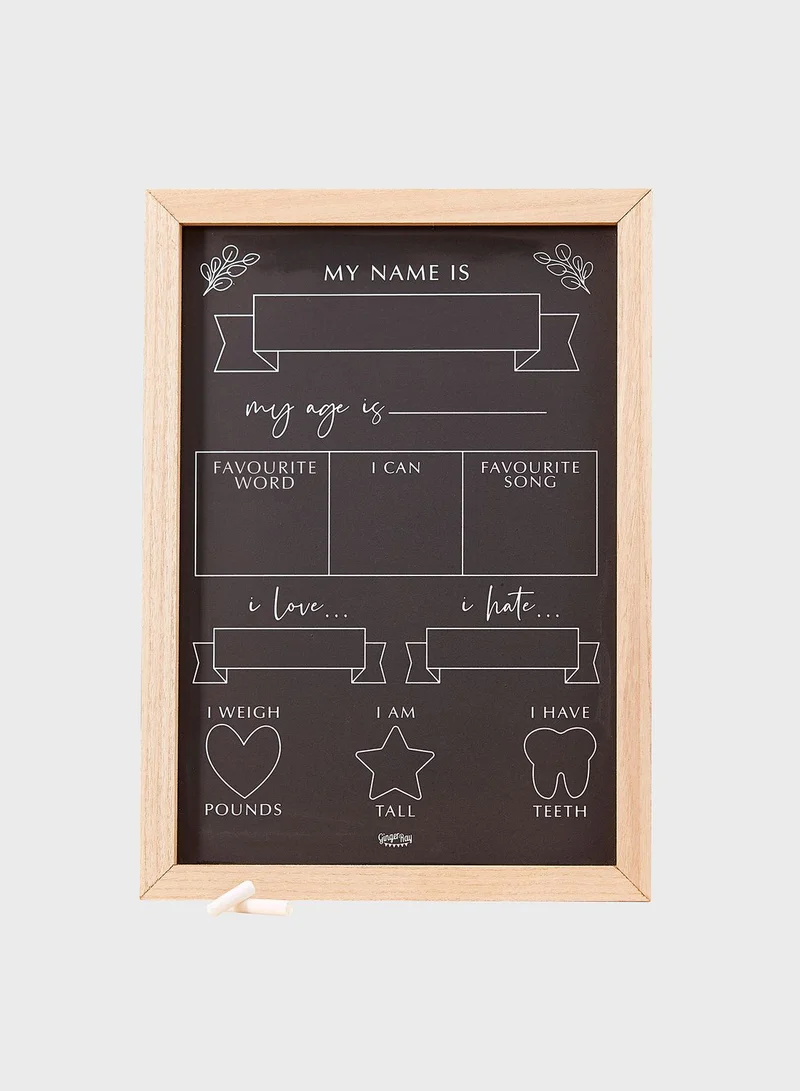 Ginger Ray Chalkboard Milestone Tracker