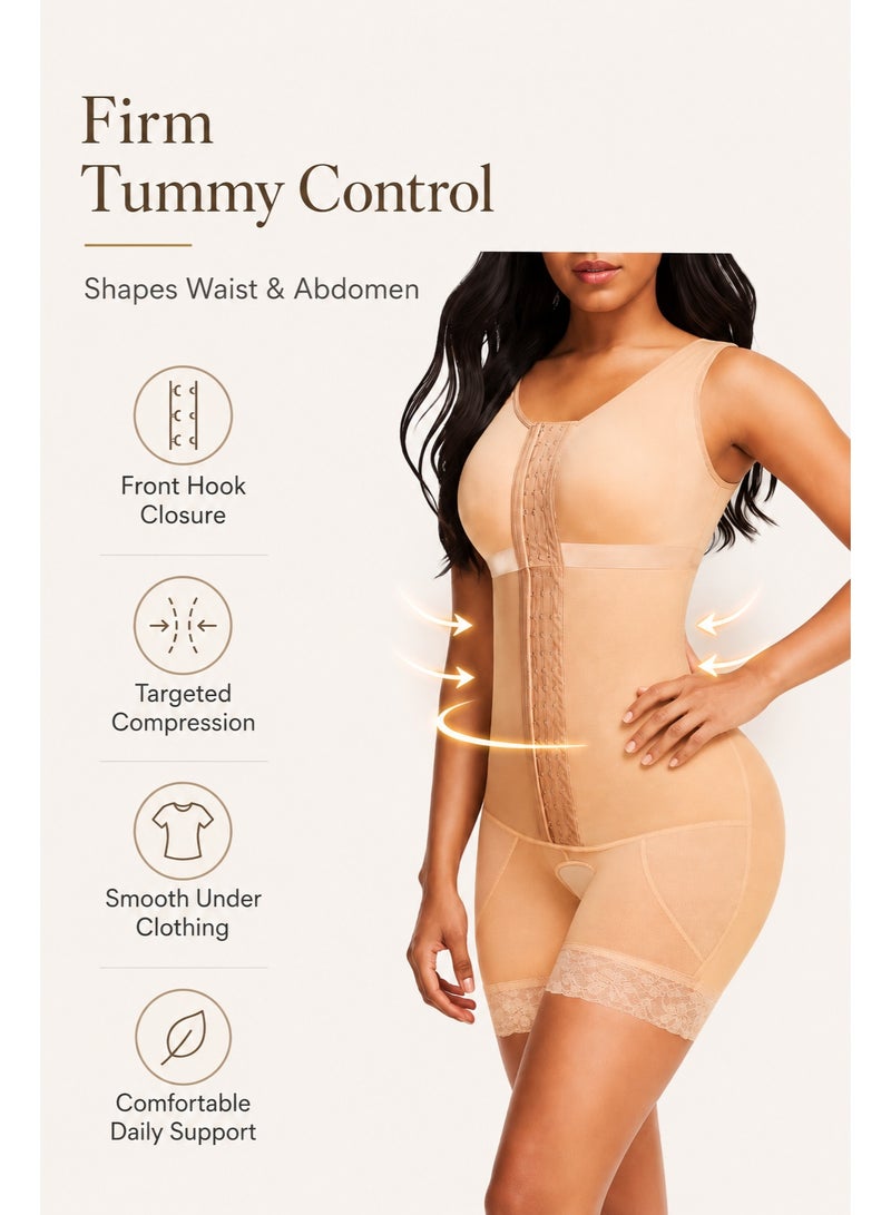 Women Full Body Shapewear Bodysuit – Tummy Control, Butt Lift, Adjustable Hook & Eye, Comfortable Slimming Corset - Image 2